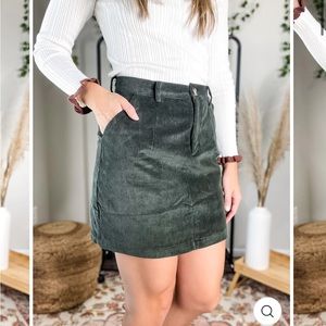 Paper Crane Black Corduroy Skirt